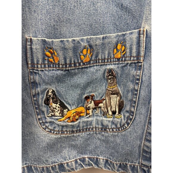Women’s Vintage Casey Coleman 1X Jean Jacket with Doggy Embroidery - Picture 5 of 6